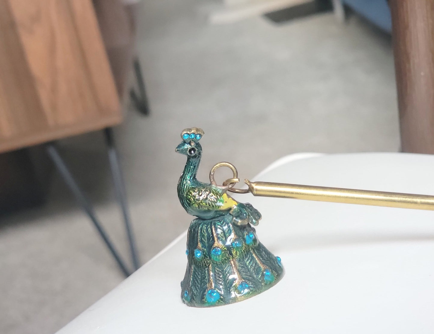 1980's Cloisonné Peacock Snuffer - Smash's Stashes