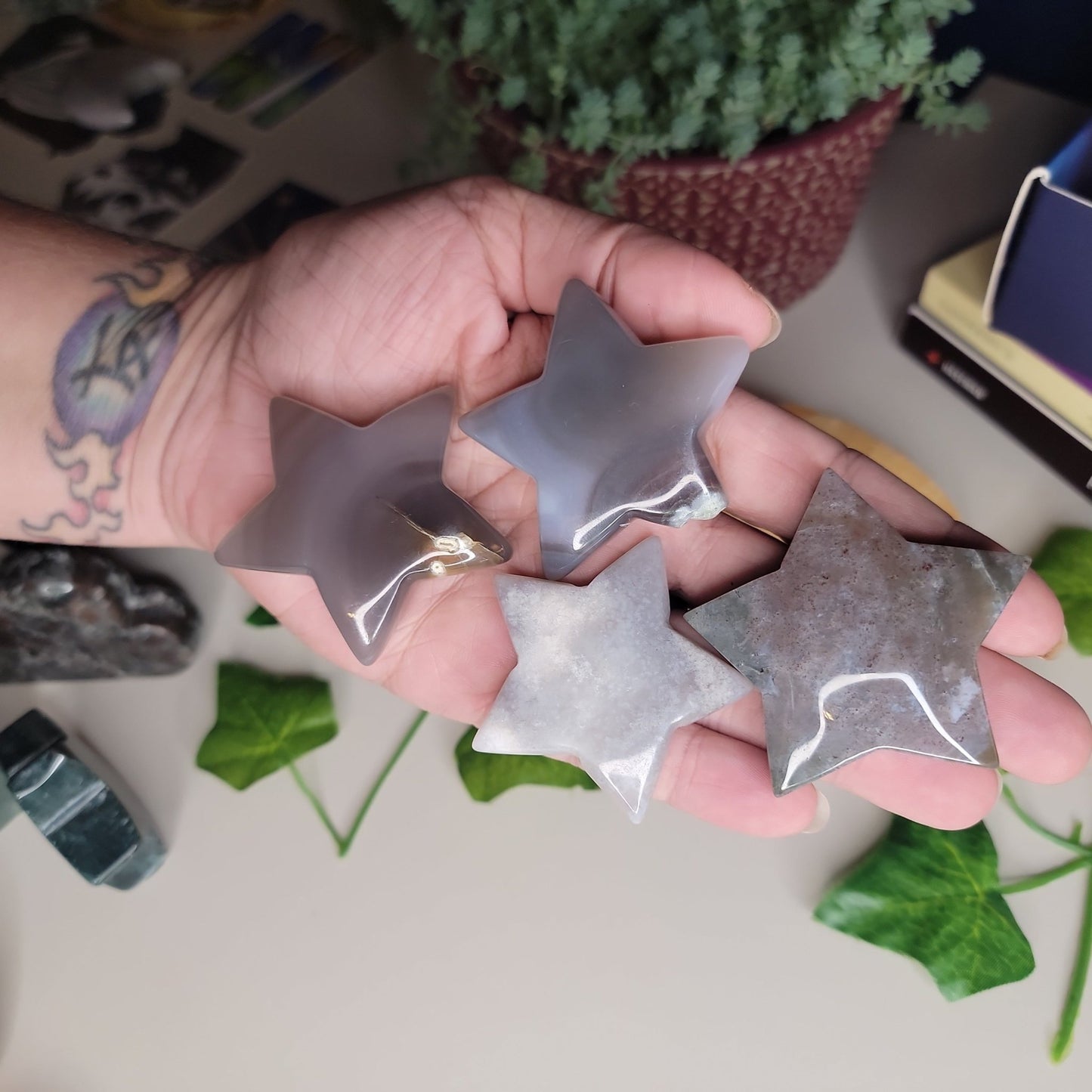 2" Chalcedony Stars - Smash's Stashes