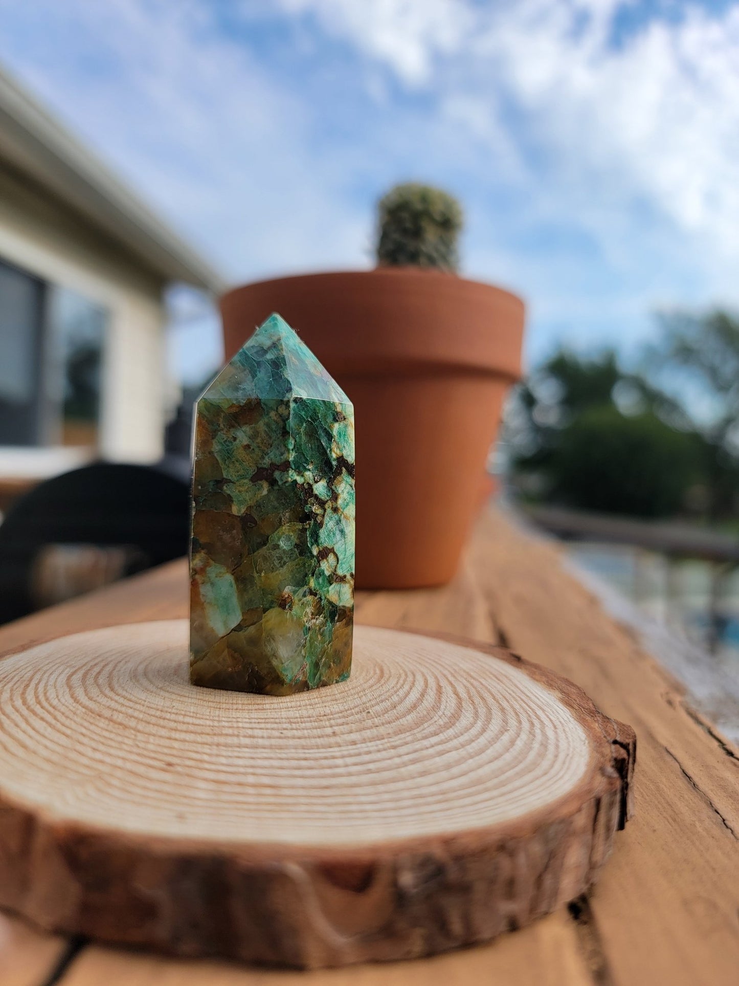 2.25" Garnierite Tower - Smash's Stashes