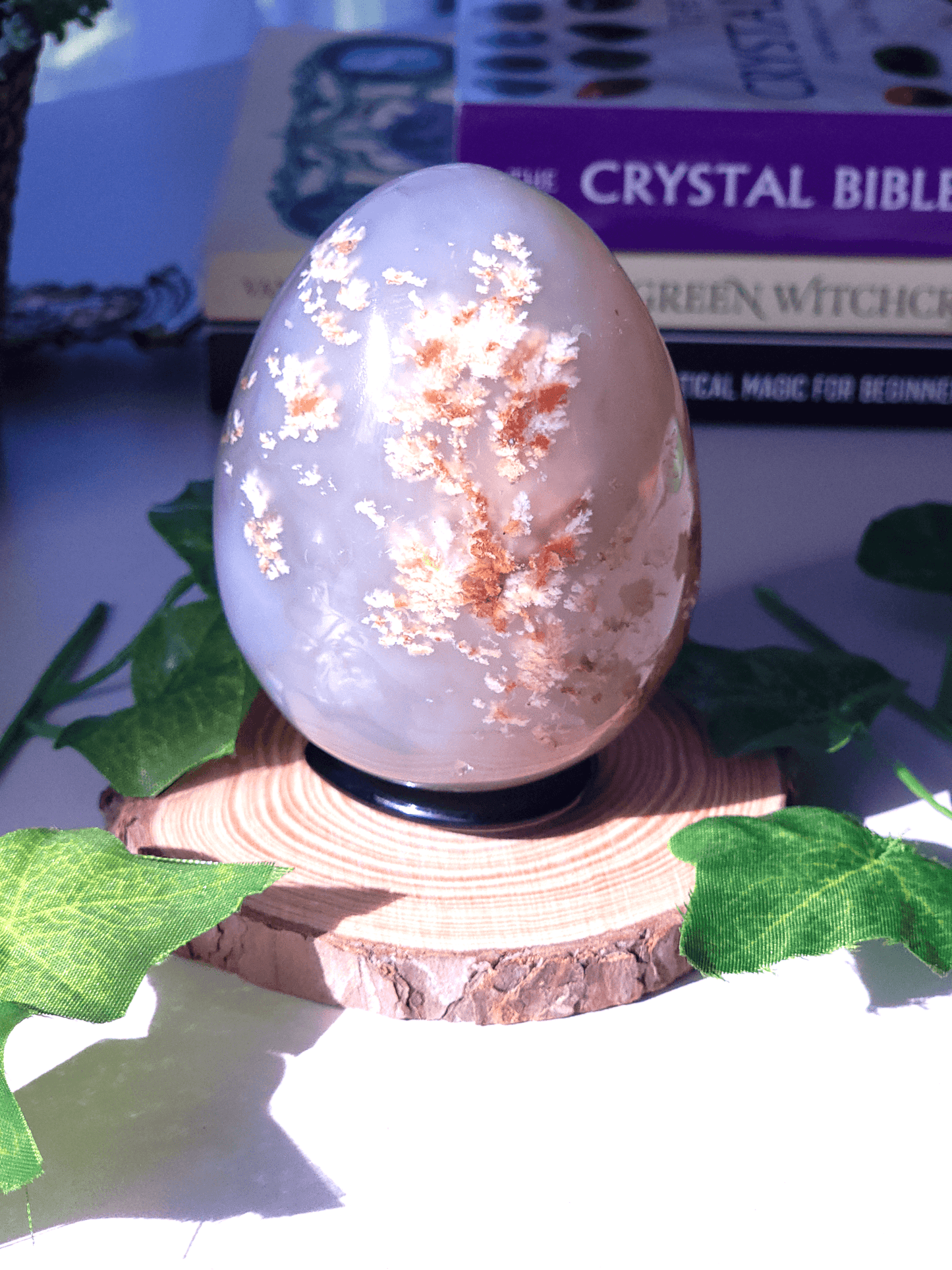 4.5" Flower Agate Egg - Smash's Stashes