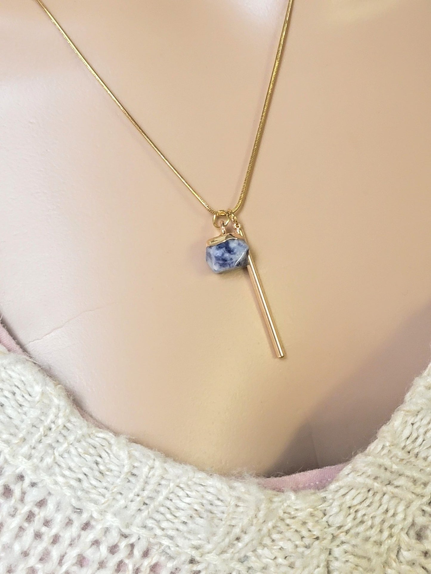 Bar Crystal Drop Necklace - Smash's Stashes