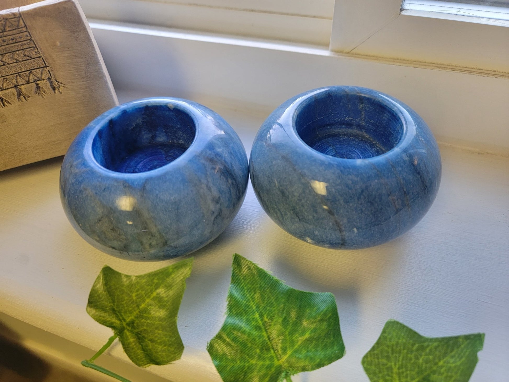Blue Ceramic Tealights - Smash's Stashes