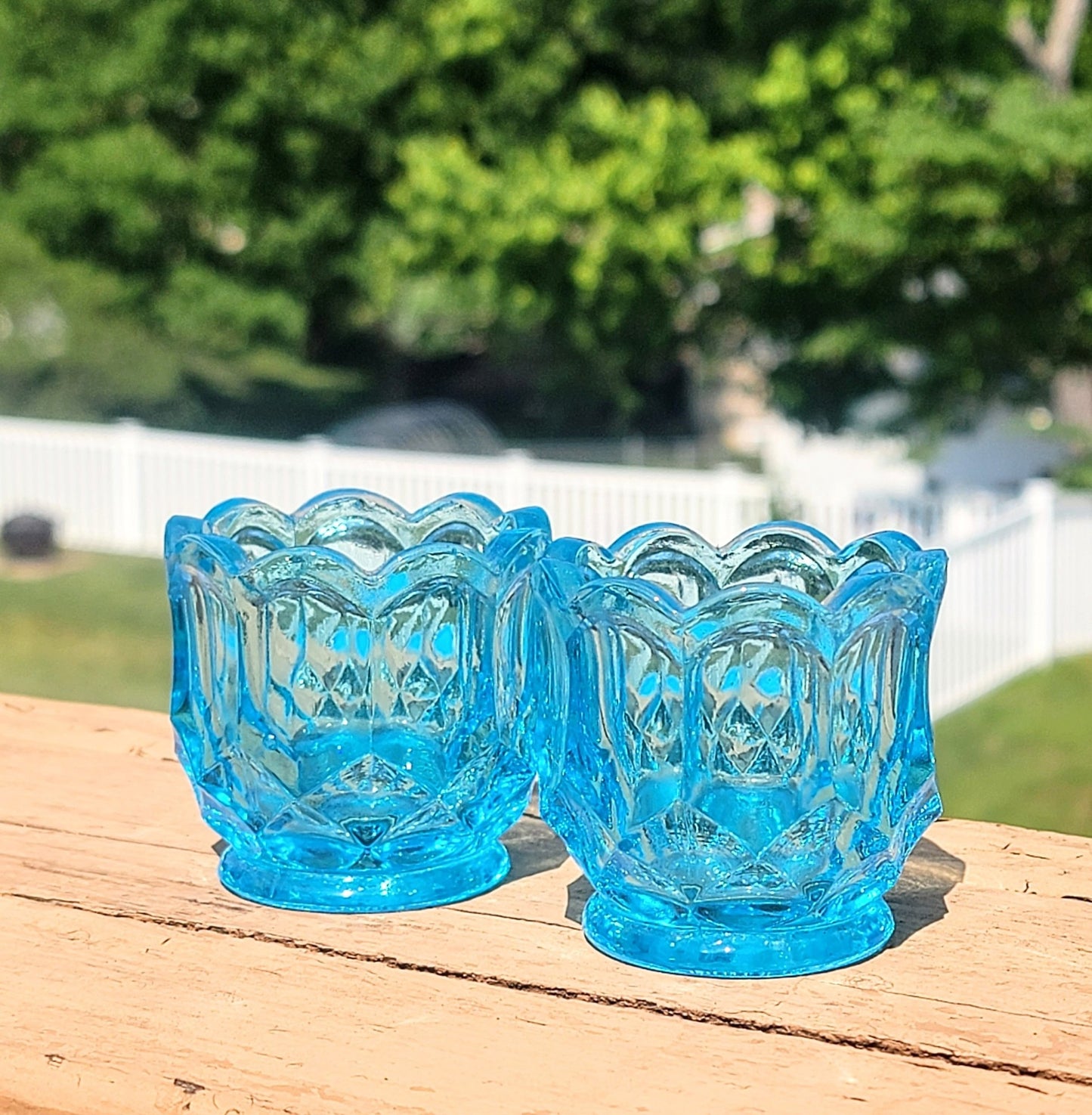 Blue Glass Toothpick Holders - Smash's Stashes