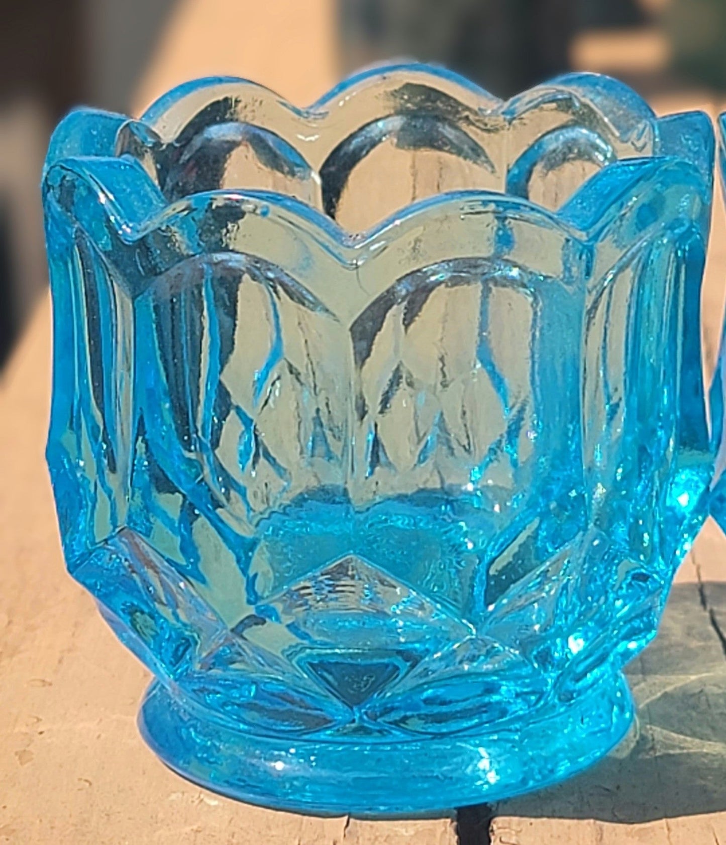 Blue Glass Toothpick Holders - Smash's Stashes