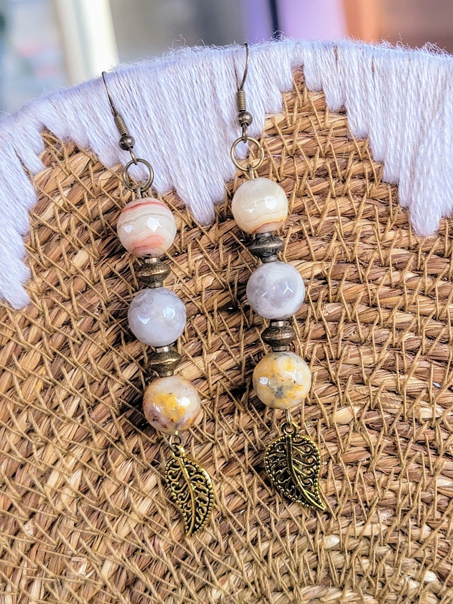 Crazy Lace Agate Leaves - Smash's Stashes
