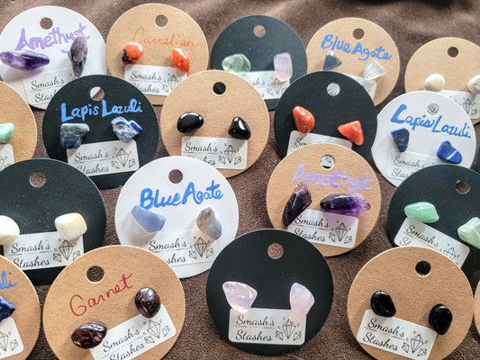 Crystal Chip Studs - Smash's Stashes