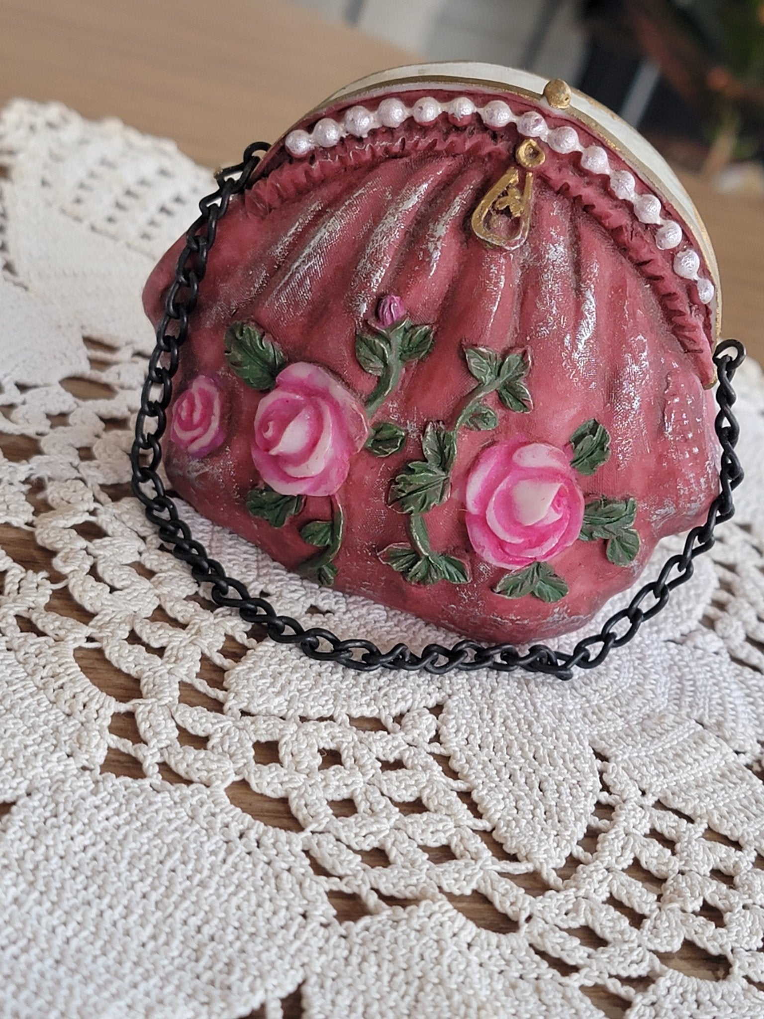 Designer Couture Miniature Floral Purse - Smash's Stashes