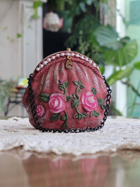 Designer Couture Miniature Floral Purse - Smash's Stashes