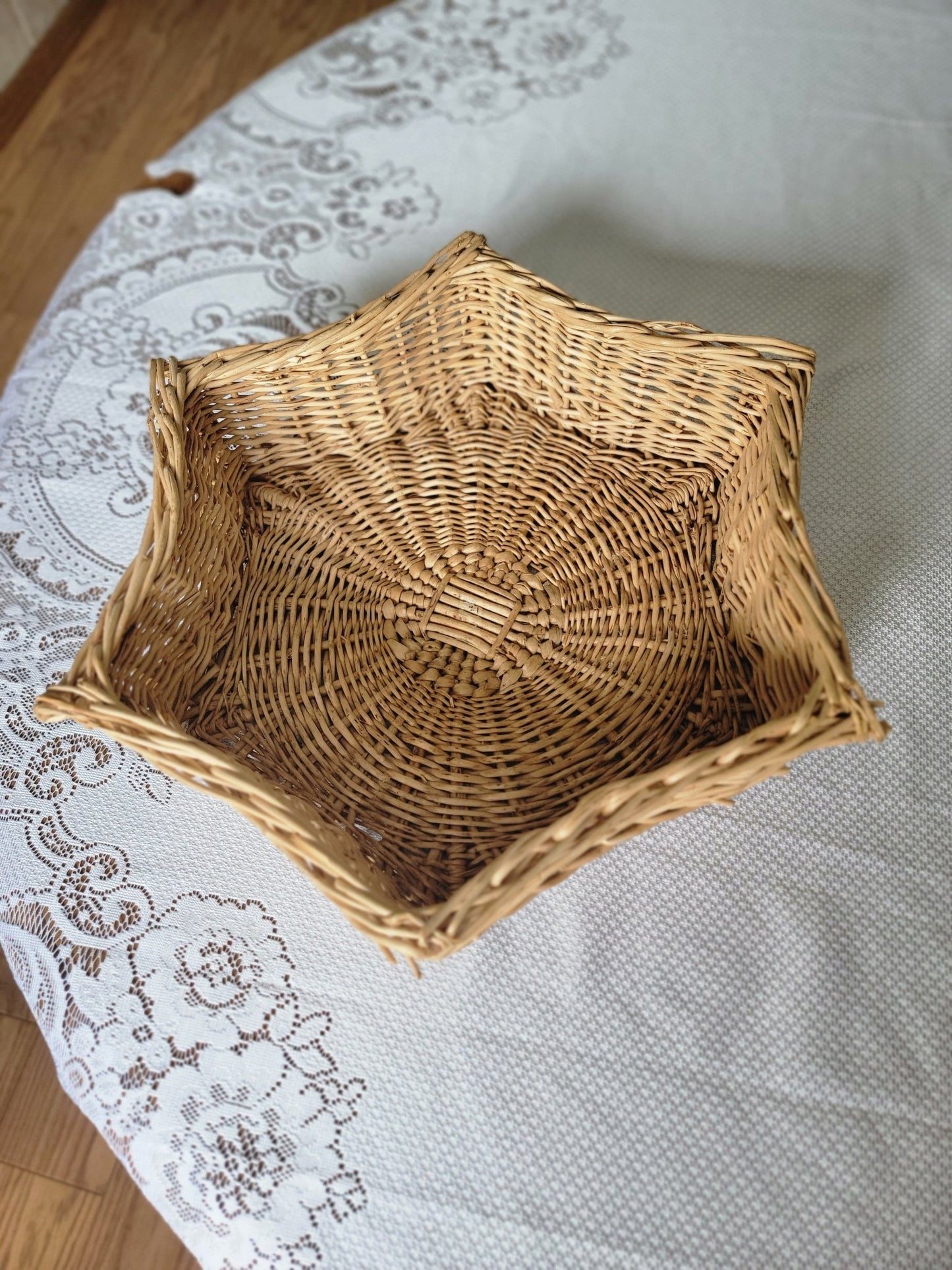 Hexagonal Wicker Basket - Smash's Stashes