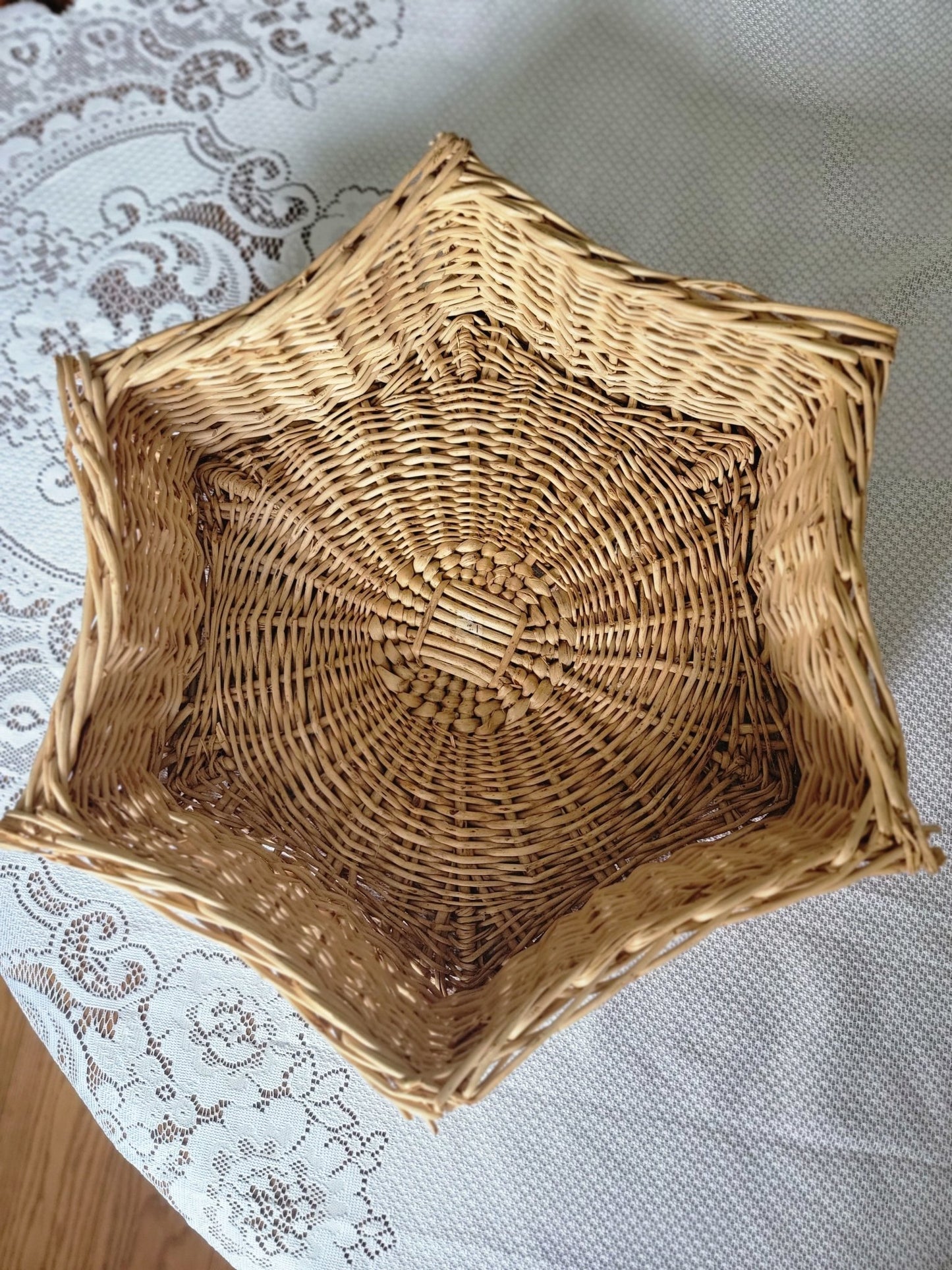Hexagonal Wicker Basket - Smash's Stashes