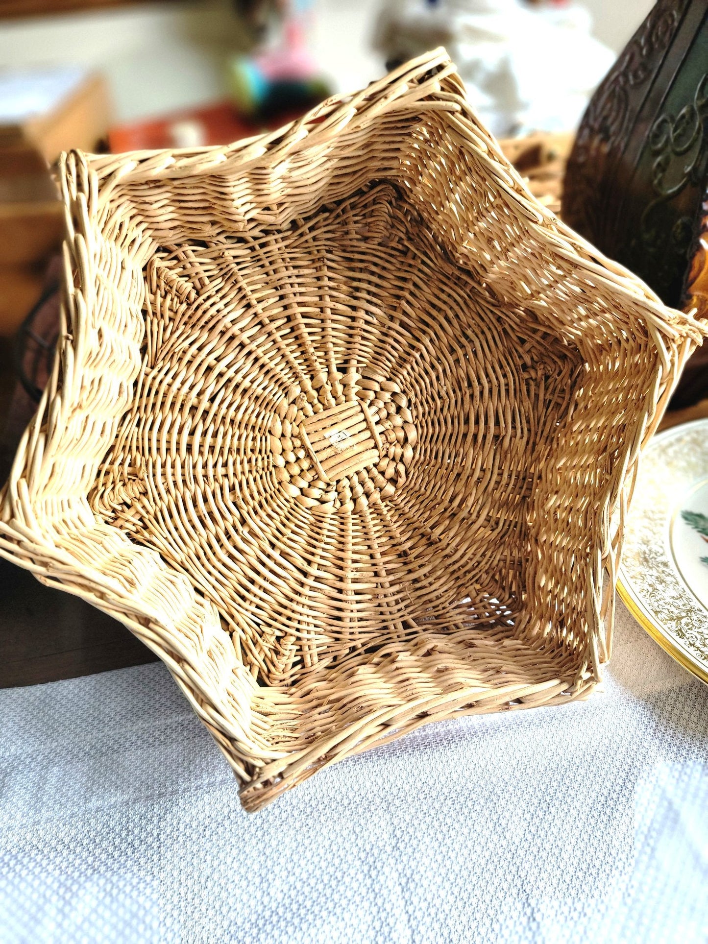 Hexagonal Wicker Basket - Smash's Stashes