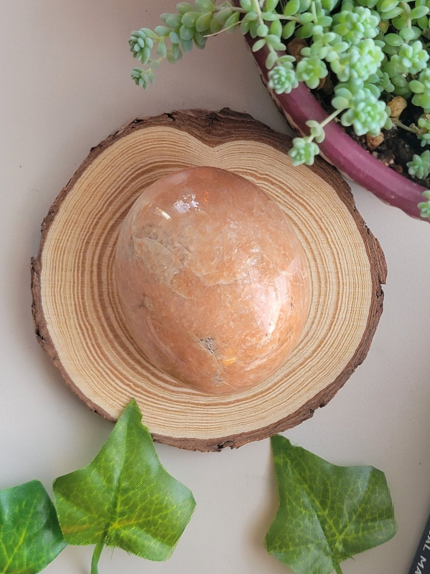 Peach Moonstone Palm Stones - Smash's Stashes
