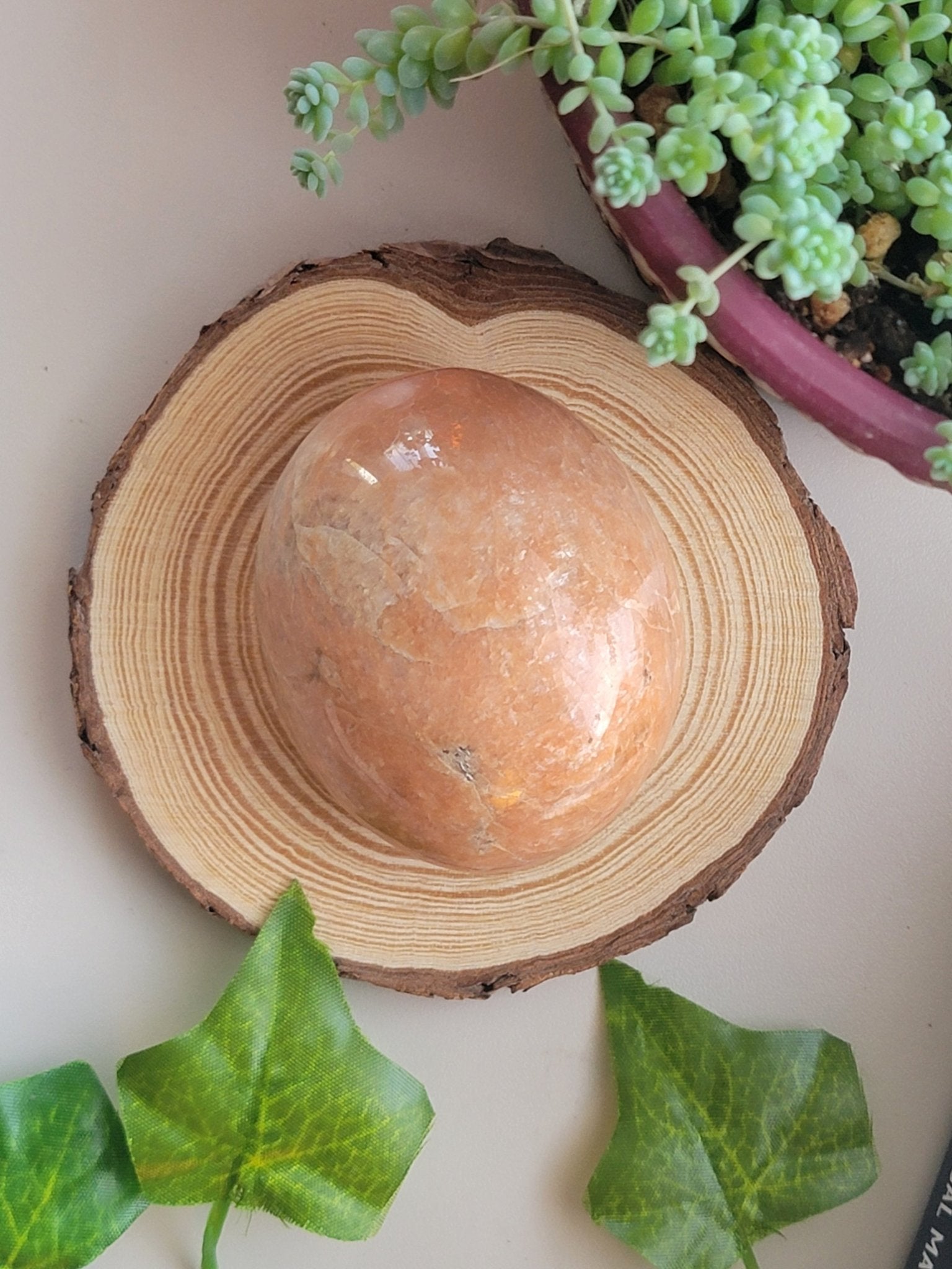 Peach Moonstone Palm Stones - Smash's Stashes