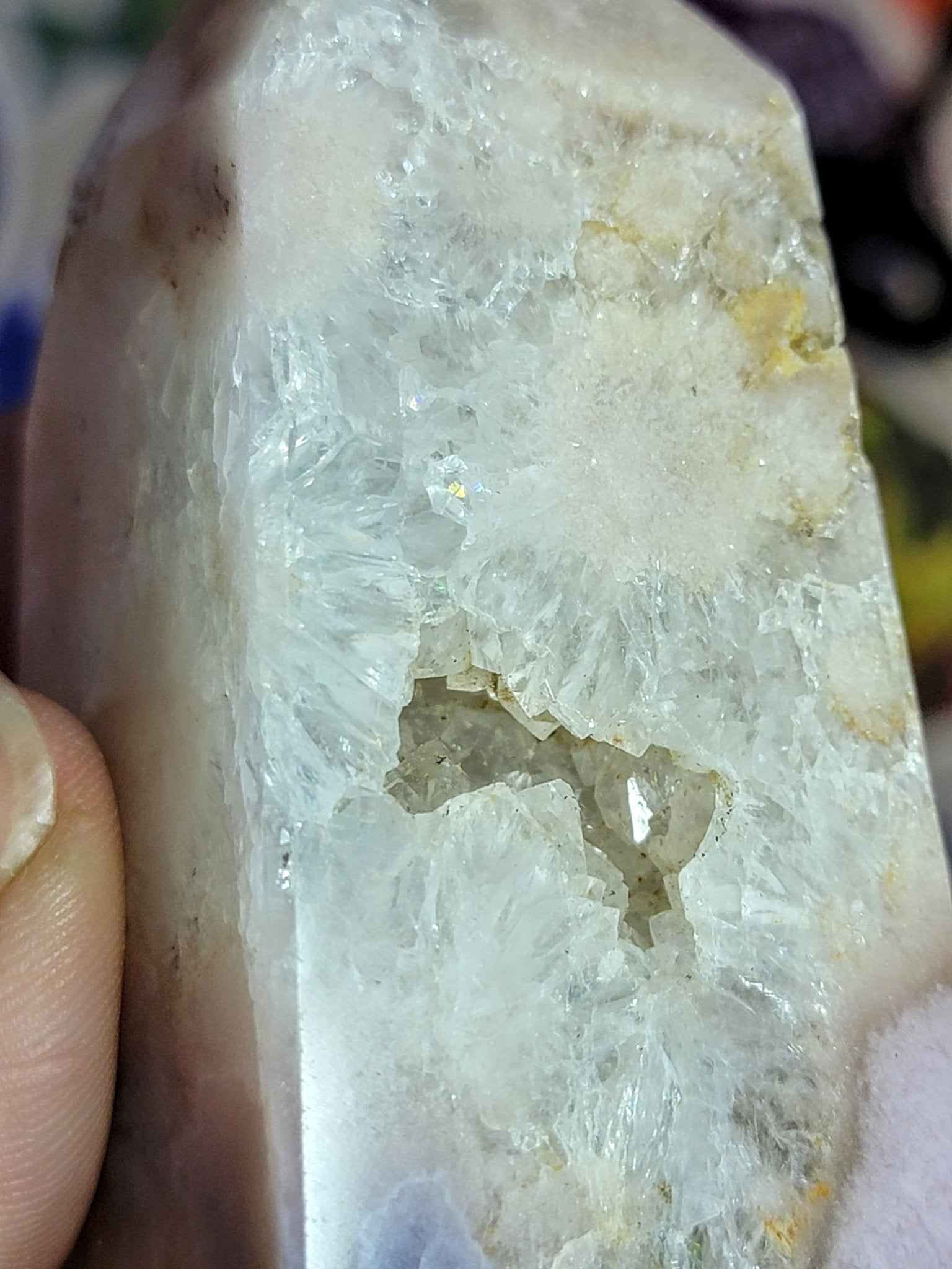 Raw Druzy Agate Tower - Smash's Stashes