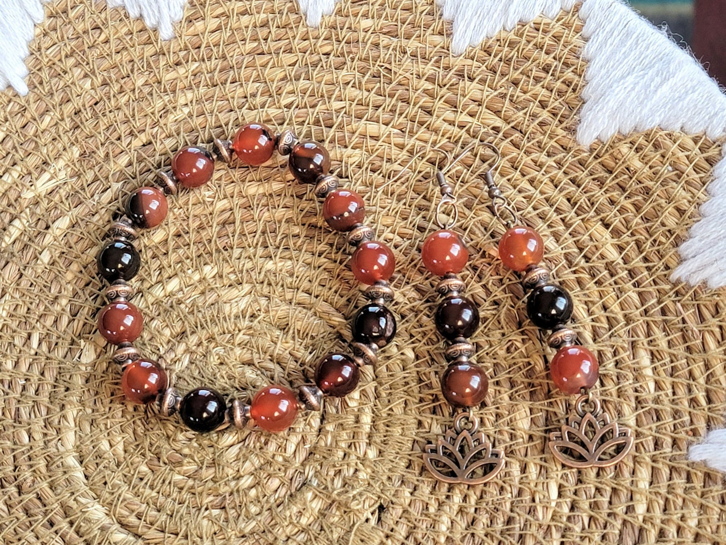 Red Agate Lotus Set - Smash's Stashes