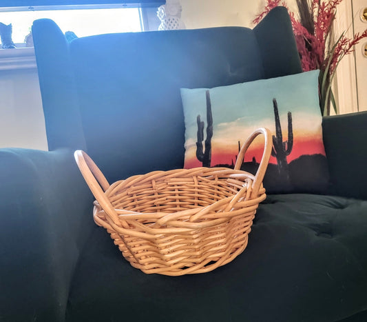 Round Wicker Basket - Smash's Stashes