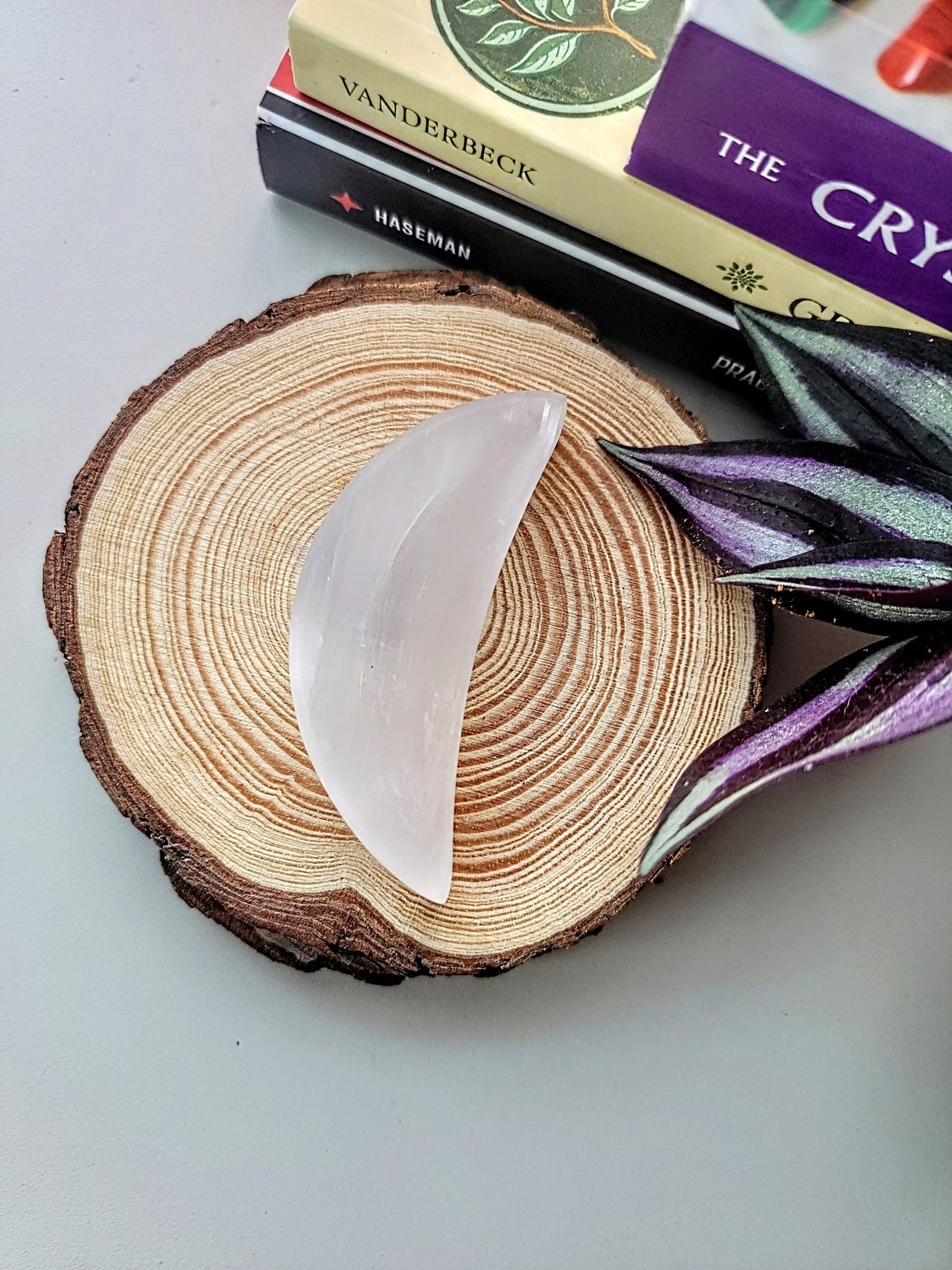 Selenite Crescent Moon - Smash's Stashes