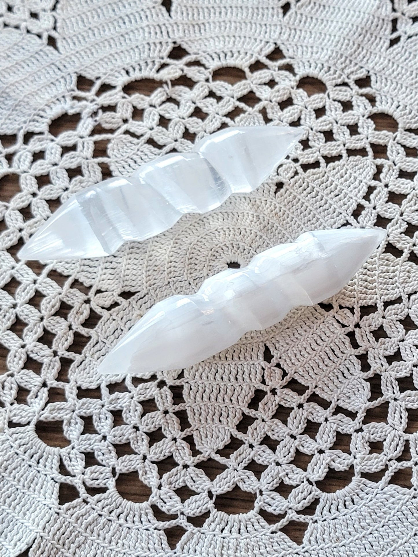 Selenite Spiral Wand - Smash's Stashes