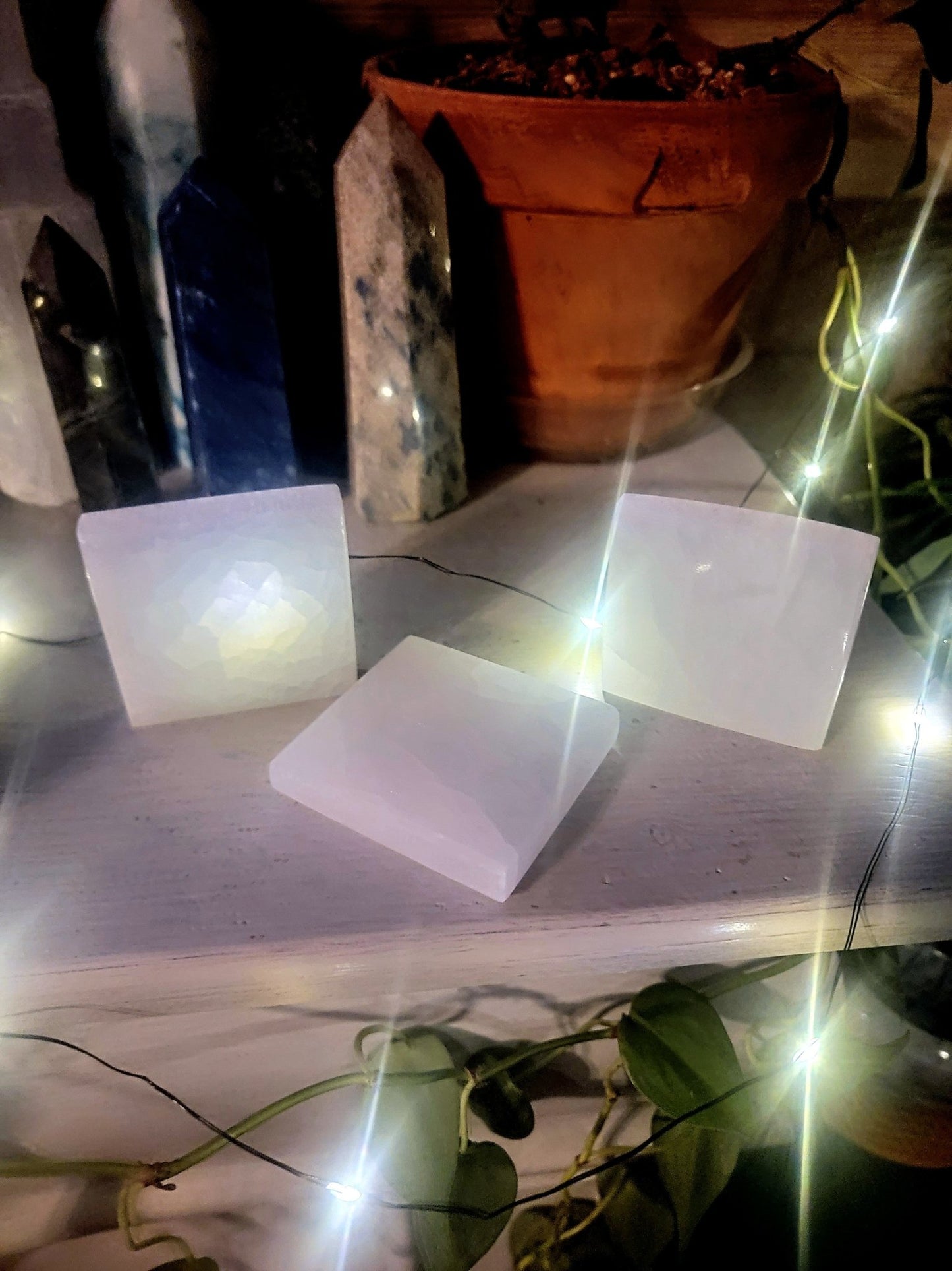 Selenite Square Plate - Smash's Stashes