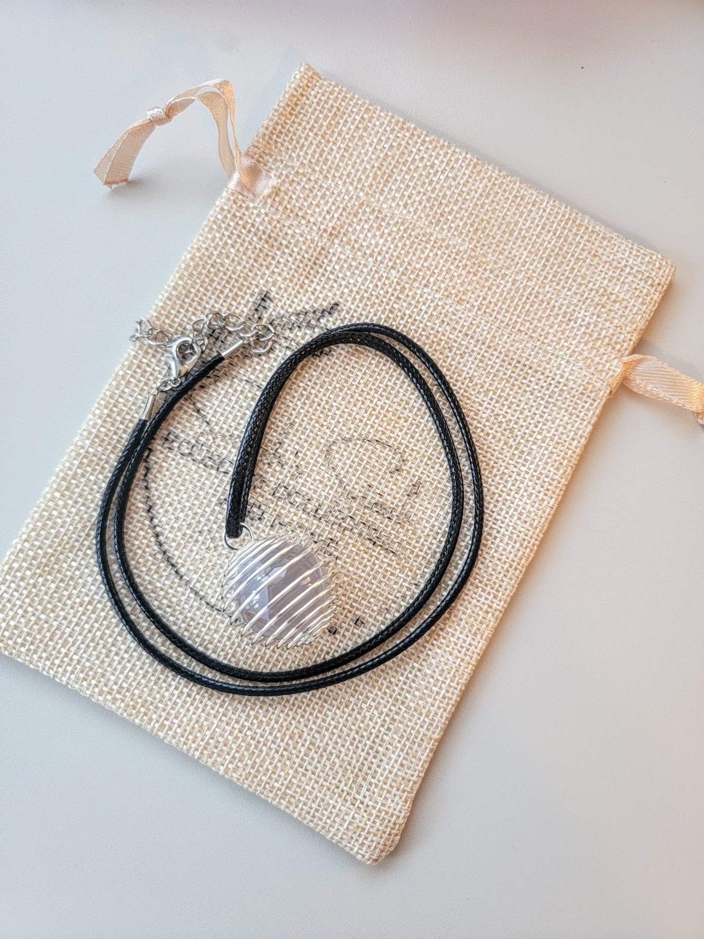 Silver Crystal Cage Necklace - Smash's Stashes