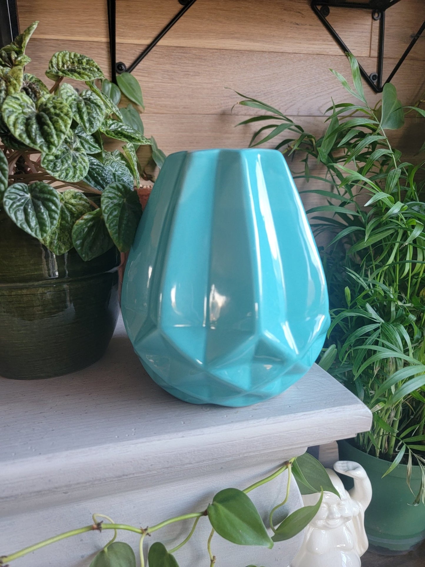 Teal Angular Vase - Smash's Stashes