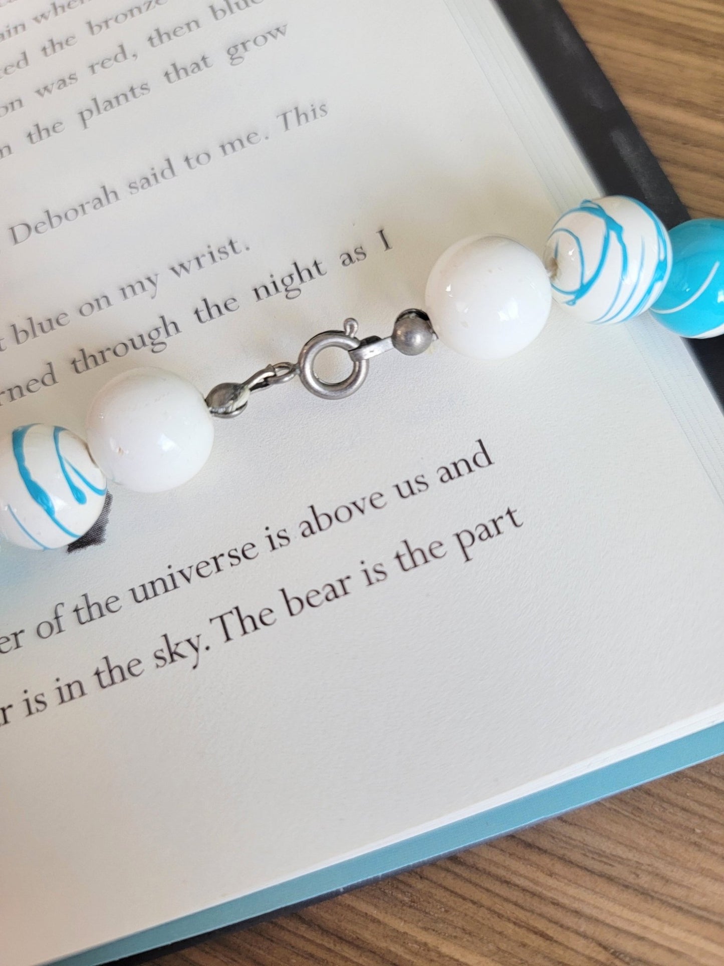Teal & White Necklace - Smash's Stashes