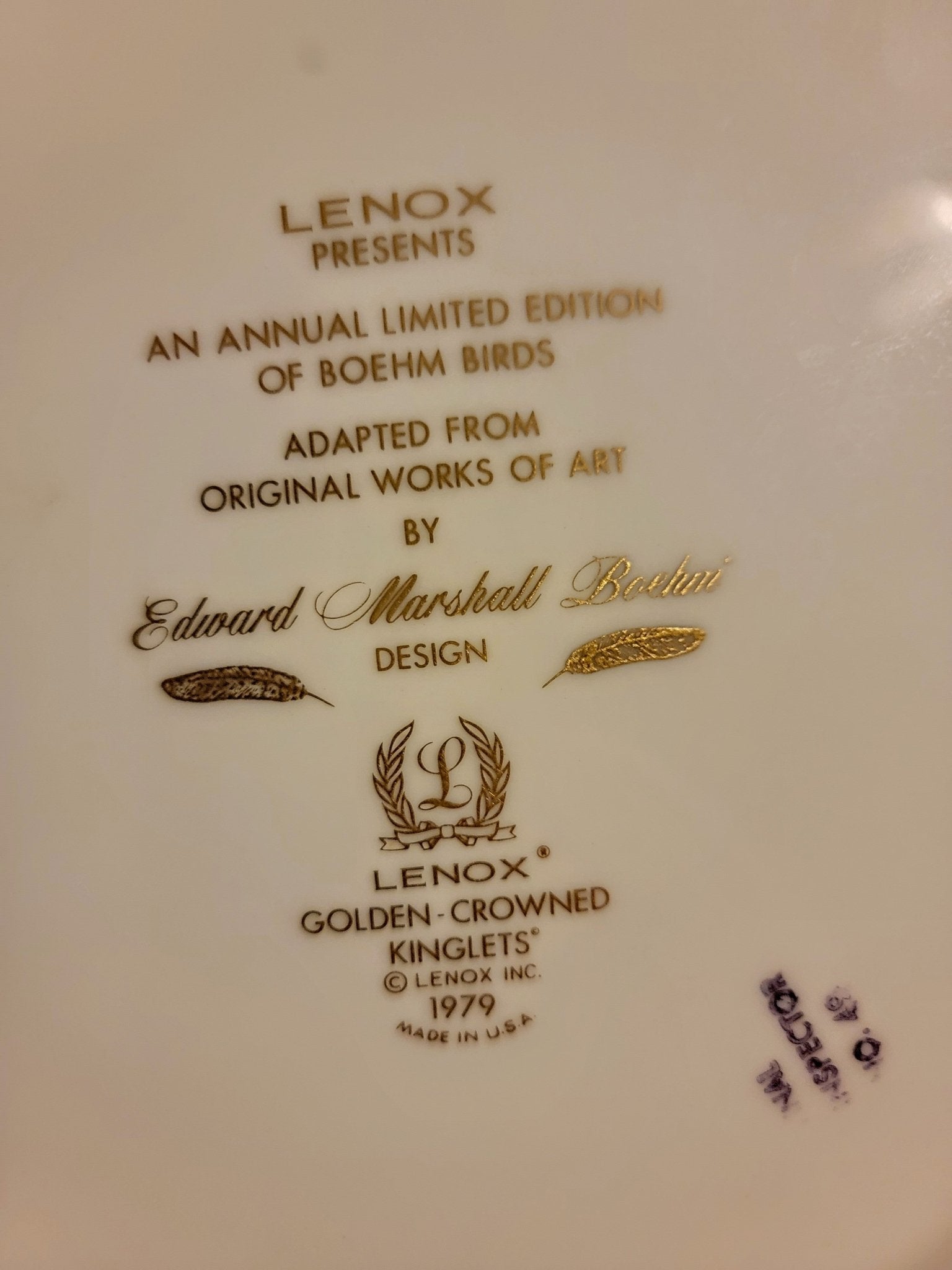 Vintage Lenox Boehm Birds Plate 1979 - Smash's Stashes
