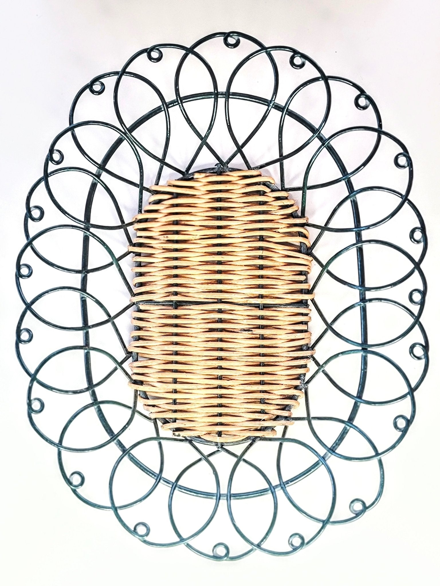 Wire and Wicker Basket - Smash's Stashes