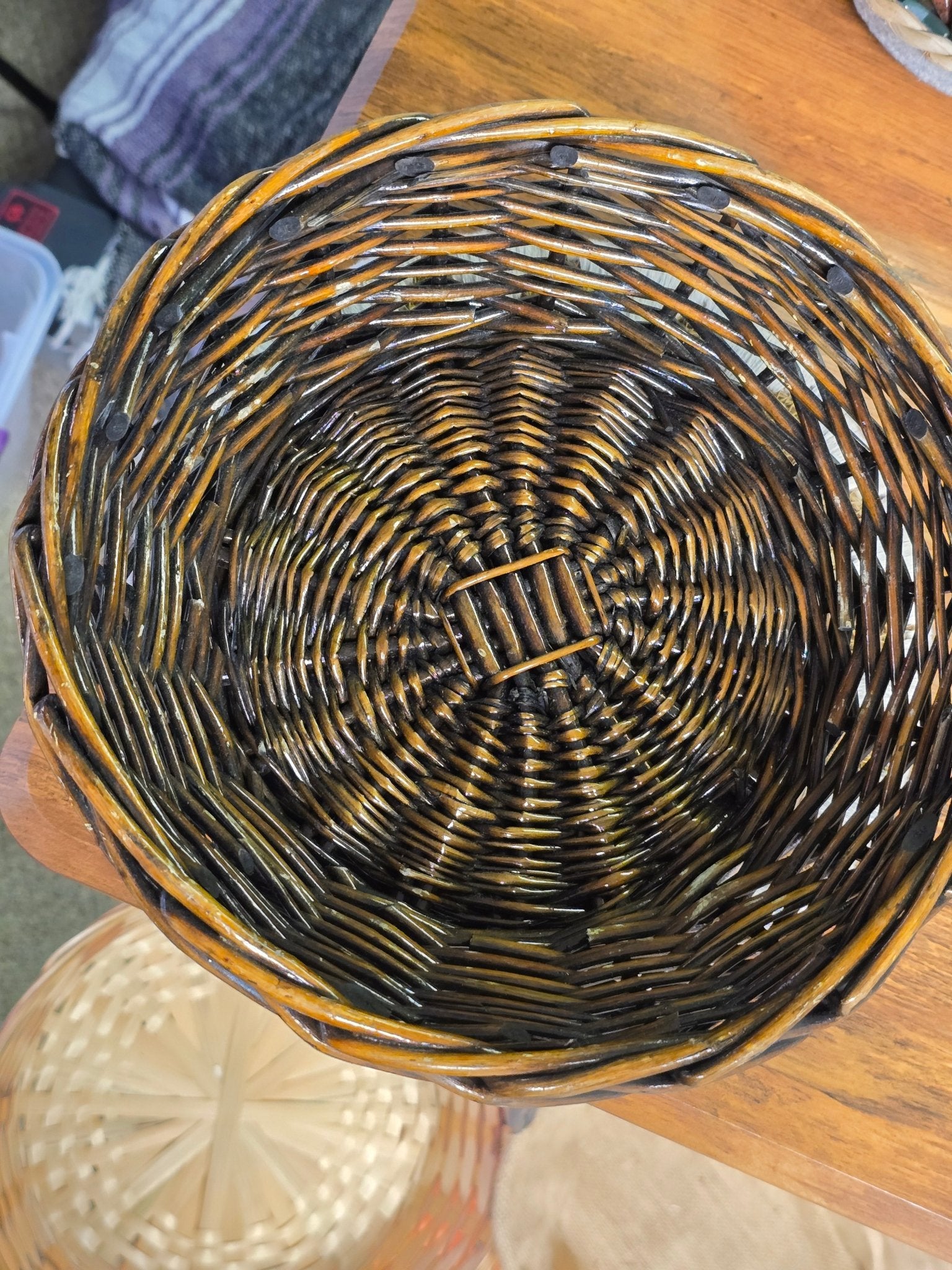 Brown Wicker Basket - Smash's Stashes