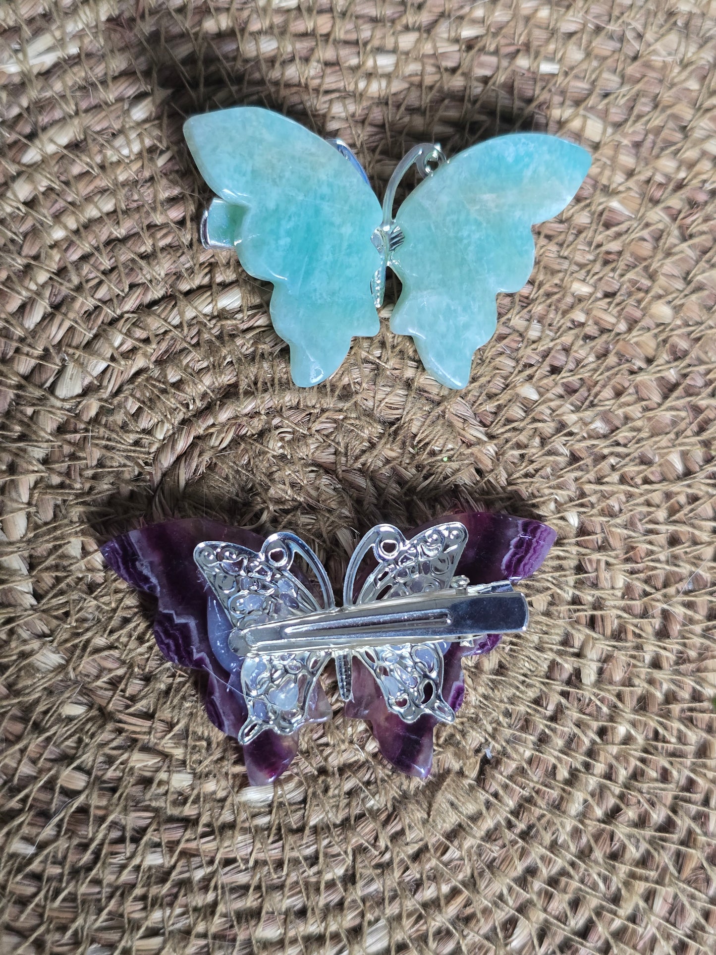 Crystal Butterfly Hair Clips