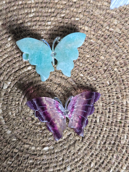 Crystal Butterfly Hair Clips