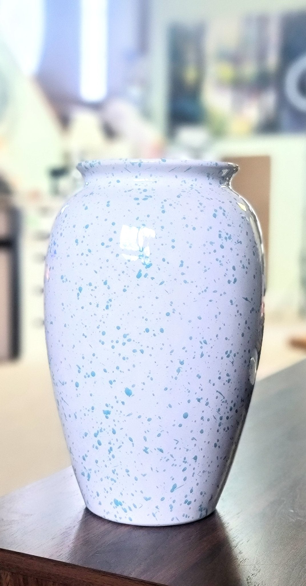Blue Splatter Vase - Smash's Stashes