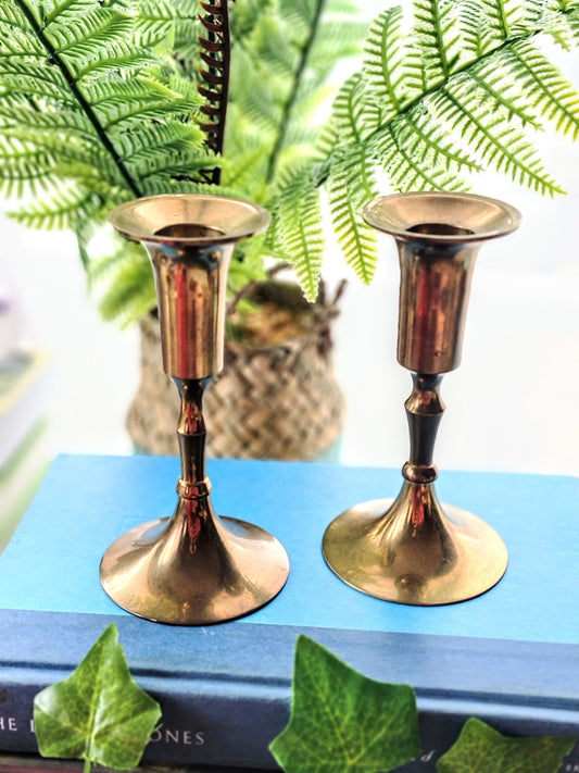 Brass Candlestick Holders - Smash's Stashes