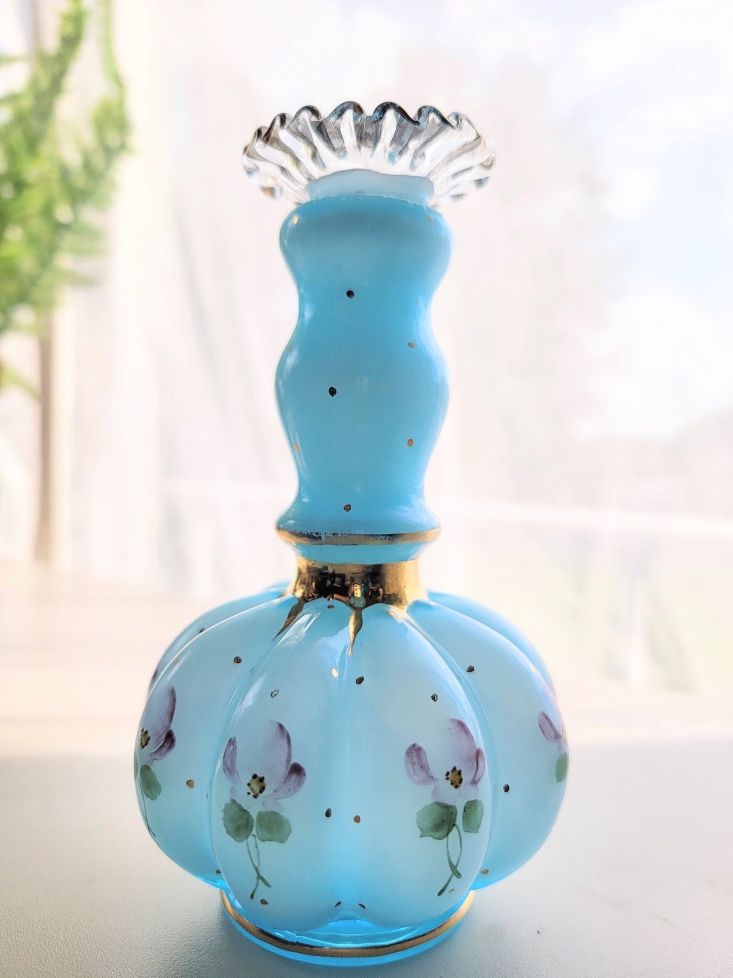 Fenton Blue Perfume Bottles - Smash's Stashes