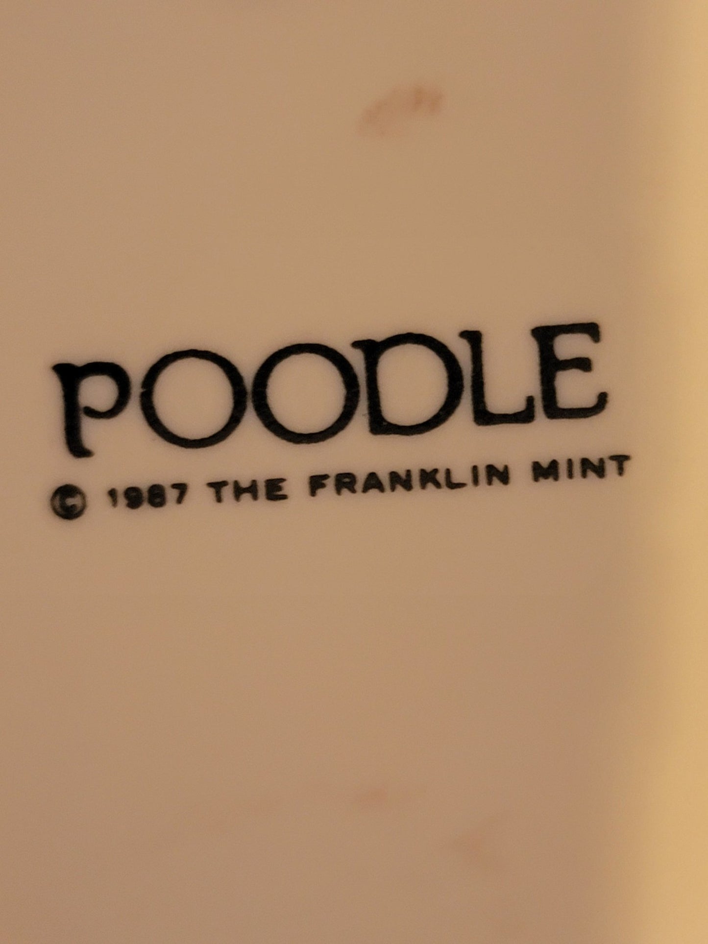 Franklin Mint 1987 Poodle - Smash's Stashes