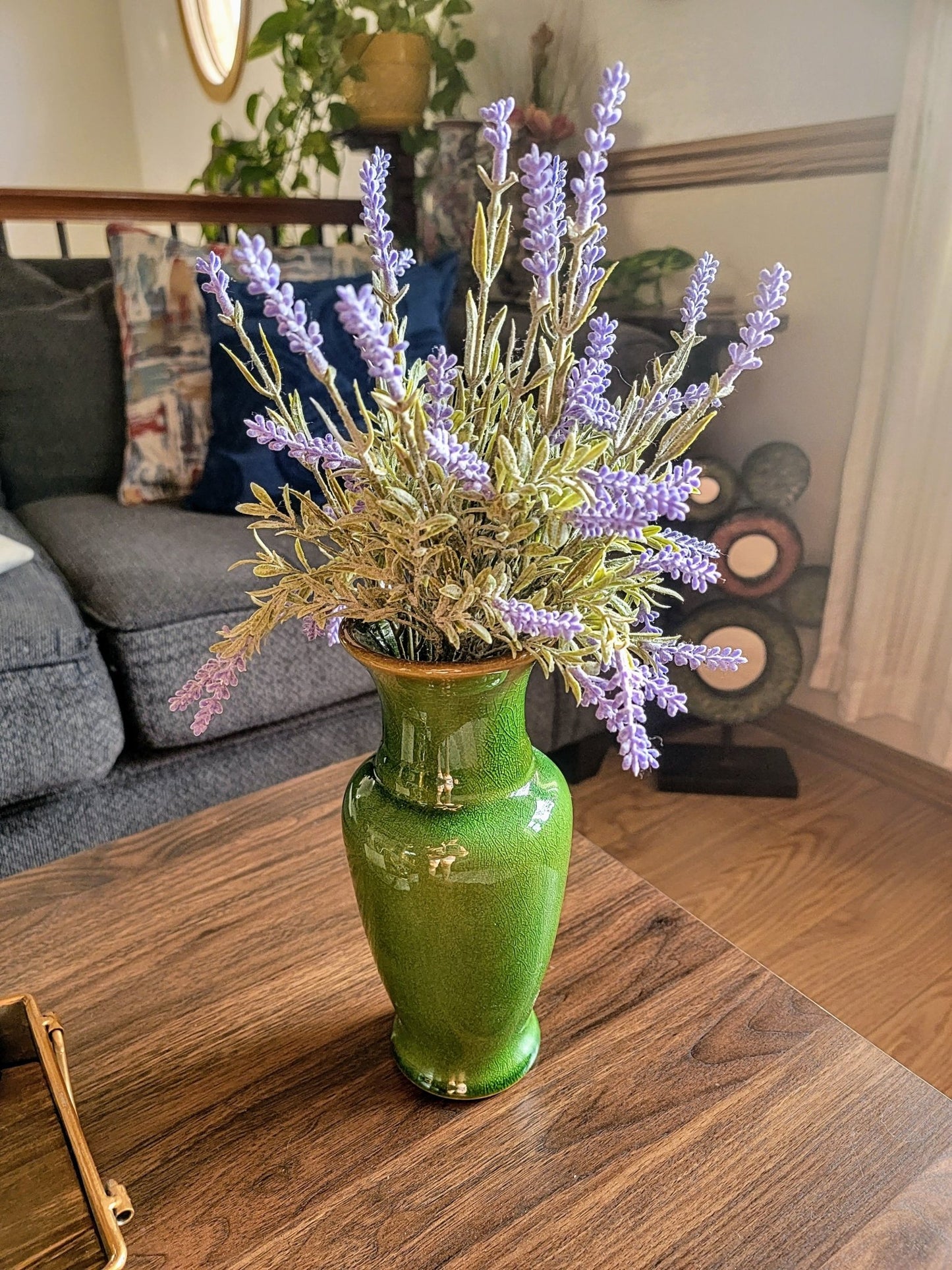 Lavendar in Green Vase - Smash's Stashes