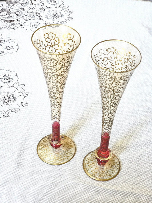 Murano Artisan Gold Flutes - Smash's Stashes