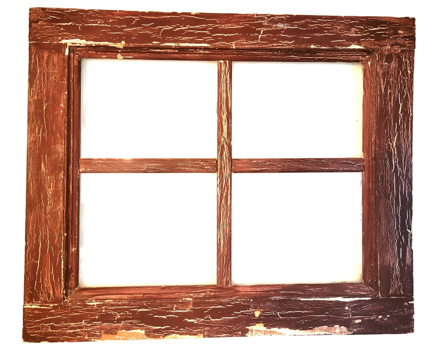 Red Rustic Farmhouse Window - Smash's Stashes