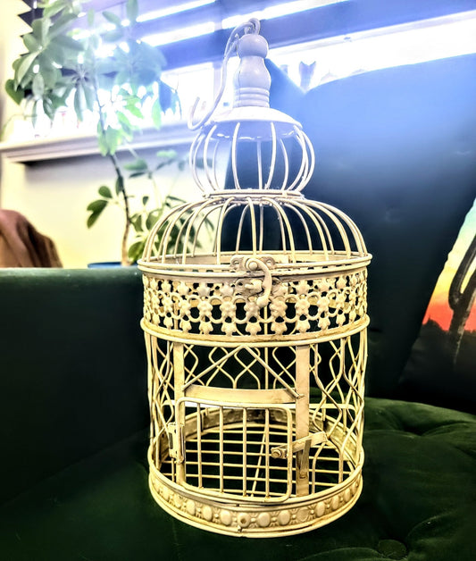 Vintage Wire Wrapped Bird Cage - Smash's Stashes
