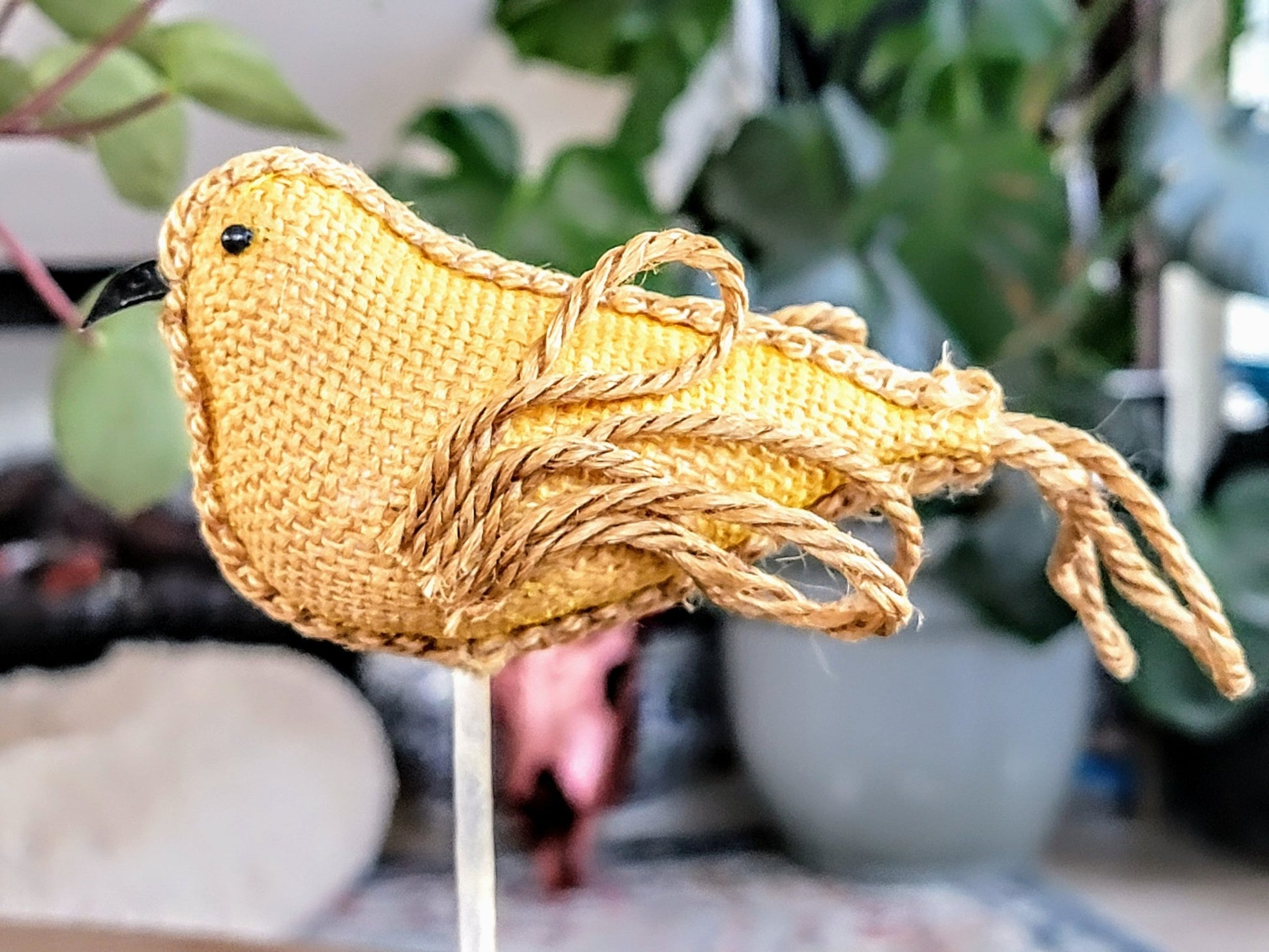 Yellow Yarn Bird - Smash's Stashes